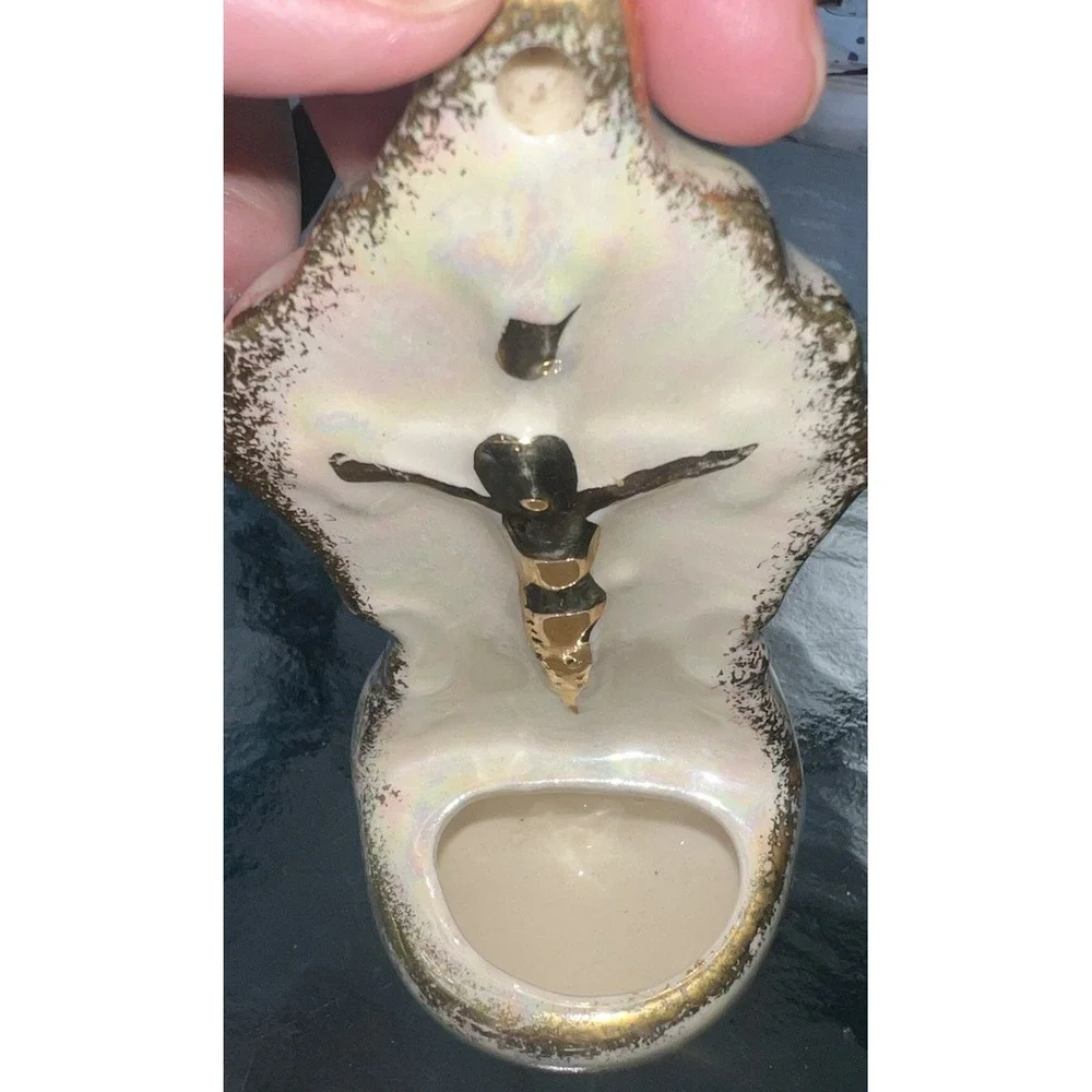 Holy water Holder White And Gold 6